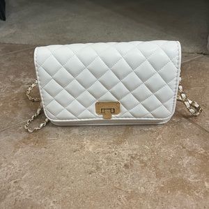 White Quilted Shoulder Bag